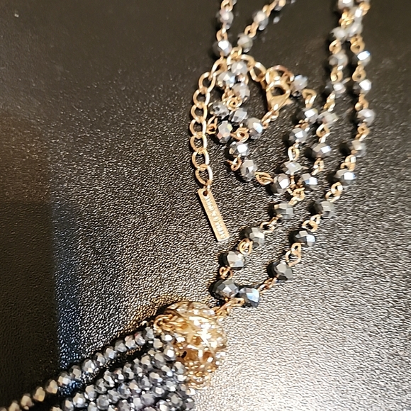 Stella & Ruby Silver and Gold Long Tassel Necklace - Picture 3 of 5